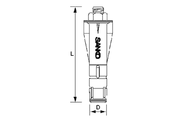 サンコーテクノ エーエルシーアンカー AXタイプ(ALC用おねじタイプ)(一般品)の寸法図