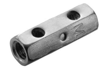 鉄 トルコンアンカー用異径高ナット(ねじ違径変換用)2つ穴付きの商品写真