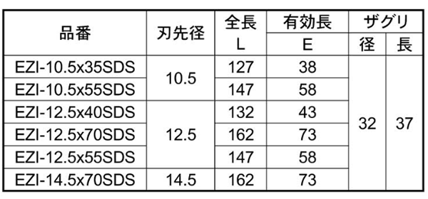 サンコーテクノ イージーアイドリル ストッパー付き(EZI-SDS)の寸法表