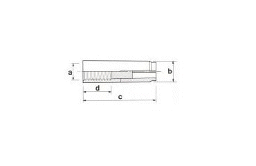 鉄 ホーク・ヘッドインアンカー(メネジ内部コーン式)(KFC製)の寸法図
