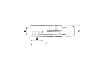 鉄 ホーク・カットアンカー (メネジタイプ・本体打込式)(KFC製)の寸法図