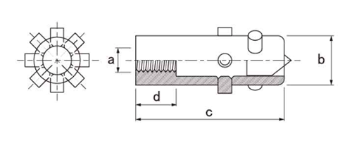 KFC ダブルX (ALCプラグ DX)(樹脂製メネジ用)(ミリ・インチねじ用)の寸法図