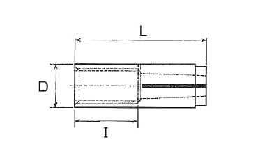 鉄 ダブルアンカー(メネジ内部コーン式)(TN)の寸法図