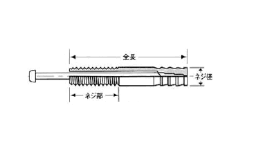 鉄 ベストアンカー Cタイプ (おねじ芯棒打込式)の寸法図