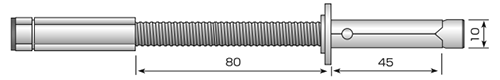 鉄 ブレスアンカーSタイプ (片かけ斜め部材取付け用)(トルシア形高力雄ねじタイプ)エヌパット品の寸法図