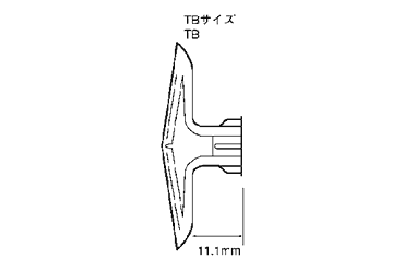 トグラーTB(100P)(適合板厚11～13)(樹脂製プラグ)の寸法図