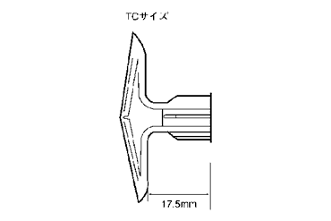 トグラーTC(100P)(適合板厚16～19)(樹脂製プラグ)の寸法図