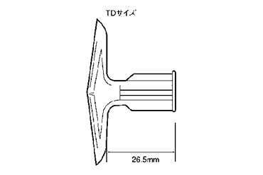 トグラーTD (50P)(適合板厚25～)(樹脂製プラグ)の寸法図