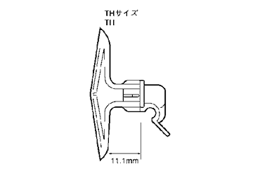 トグラーTH(100P)(適合板厚11～13)(樹脂製プラグ)の寸法図