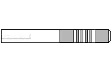 ビルボルト 用 手動用打ち込み棒(工具)の寸法図