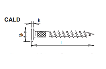 サンコーテクノ ALCドライブ CALDタイプ(シンワッシャー頭)(ステンレス)(パック品)の寸法図