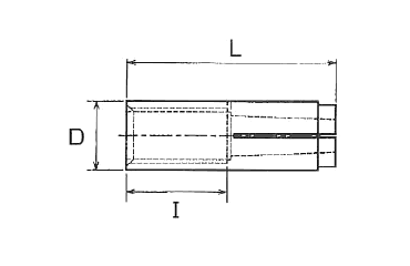 ステンレス ダブルアンカー(メネジ内部コーン式)(TN)の寸法図