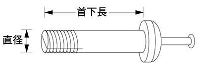 ステンレス ベストアンカー ST (芯棒打込式)の寸法図