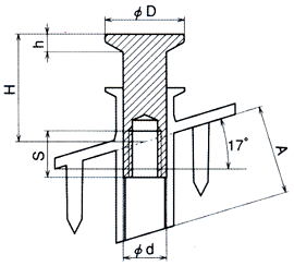 三門 テーパースライダートTGSD (勾配天井用・軽天・軽設備)の寸法図