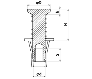 三門 キーストマンKM (一般設備用)(黄)の寸法図