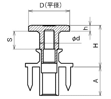 三門 プラスライダートPGSD (軽天〜軽設備用)の寸法図