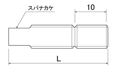三門 メタル用軸足(型枠部材)の寸法図