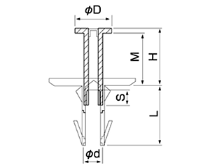 エヌパット セーフティーインサート(SID)(合板型枠 断熱材敷込スラブ用)(各色)の寸法図