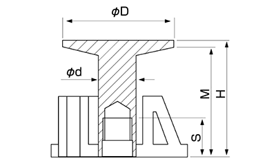 エヌパット セーフティーインサート(SIPR)(PC盤用・鋼製・樹脂製型枠用)(各色)の寸法図
