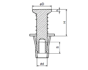 三門 ステンレス キーストマンKM (一般設備用)(紫色)の寸法図