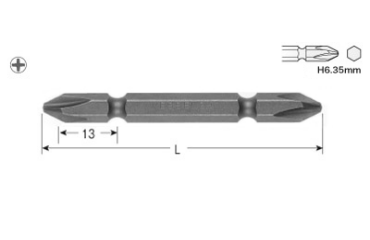 ベッセル ビット A14(X)(最高硬度)の寸法図