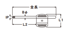 エイト TORXプラス六角レンチ(フラッグ型ハンドル付)(XF- IP)の寸法図