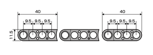 アネックス(ANEX) 連結ビットホルダー 2個セット(ABHL-S1)(ビットの保管・整理)の寸法表