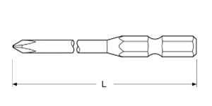 アネックス(ANEX)パワービット(AP-16M/段付き)(マグネットあり)パック品の寸法図