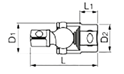 TONE ボールジョイント(BJ30)(差込口9.5mm)の寸法図