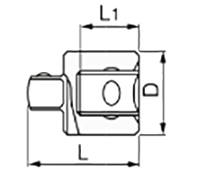 TONE ソケットアダプター(48/58)(差込口9.5mm)の寸法図