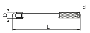 TONE スピンナハンドル(411)(差込口19mm)の寸法図