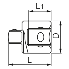 TONE ソケットアダプター(138/148)(差込口19mm)の寸法図