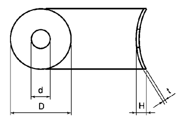 ステンレス 亀座金 (特別寸法品)の寸法図