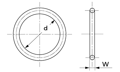 Oリング 4C-Nの寸法図