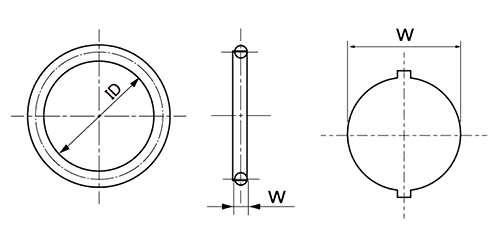 Oリング (EPDM70) S(SM) (エア・ウォーター・マッハ品)の寸法図