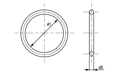 Oリング 4C-S (武蔵オイルシール工業)の寸法図