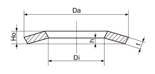 鉄 皿ばねMT (IWT-MT-●)(磐田電工規格)の寸法図