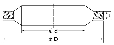 鉄 シールワッシャー(NBR) (SW-A型：頭付ボルト用 内径締め代なしタイプ)(武蔵オイルシール)の寸法図