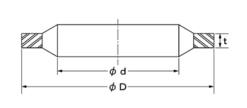 ステンレス シールワッシャー(NBR) (SWS-N型：頭付ボルト用 内径締め代なしタイプ)(武蔵オイルシール)の寸法図
