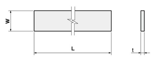 黄銅 岩田製作所 シムボックス (BXB10/ 幅10mm)(すき間調整テープ)の寸法図
