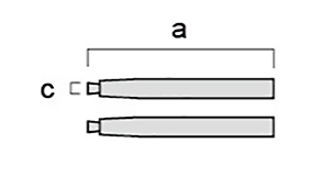 フジ矢スナップリング用替爪 (直用)φ2.0 (FS-1)の寸法図