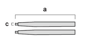 フジ矢 スナップリング用替爪 (直用)φ1.5 (FS-L1)の寸法図