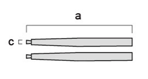 フジ矢 スナップリング用替爪 (直用)φ2.0 (FS-L2)の寸法図