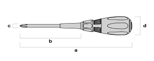 フジ矢 貫通ドライバー (黒金)(524K-BG/526K-BG)(大型ナット付き)の寸法図
