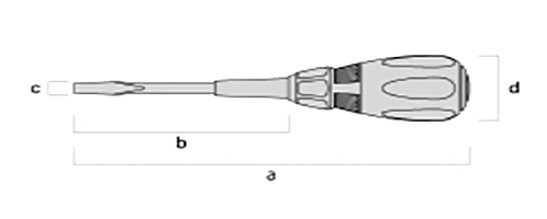 フジ矢 貫通ドライバー (黒金)(564K-BG/566K-BG)(大型ナット付き)の寸法図