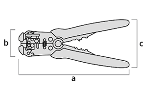 フジ矢 オートマルチストリッパ(黒金)(PP717A-BG)の寸法図