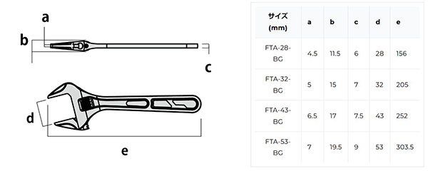 フジ矢 ライトモンキー 黒金 (ギザ無し)(FTA-BG)の寸法図