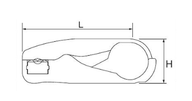 ロブテックス 同軸ケーブル ストリッパー(DS5)の寸法図