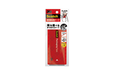 3M スコッチ透明梱包用テープポータブル (3852FLT-RD)(手切携帯粘着テープ)の商品写真