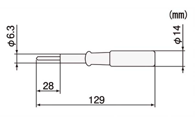 エンジニア 低電圧用検電ドライバー (-)(DKD-01)の寸法図